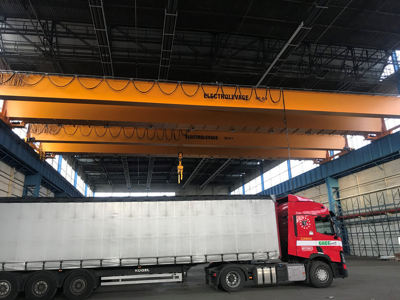 Un septième  pont roulant Verlinde de 40 tonnes vient équiper les entrepôts de Greg Transports en Belgique